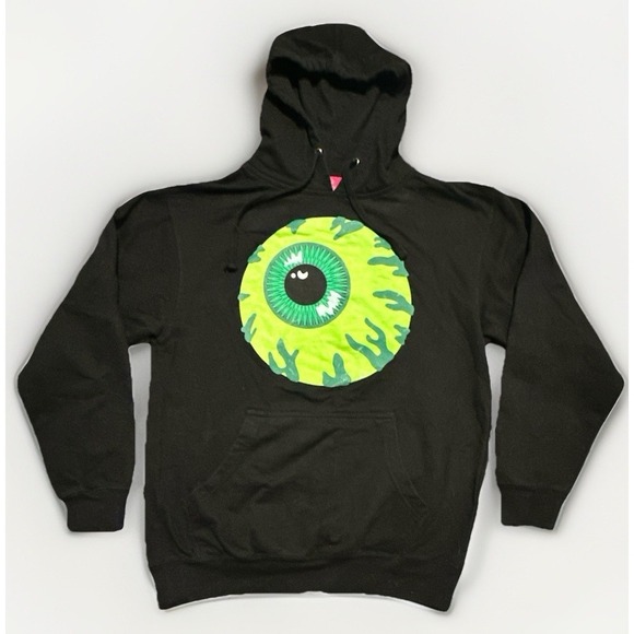 Mishka Keep Watch Hoodie Men's Medium Black Green Eye Graphic Streetwear MNWKA - Picture 1 of 13
